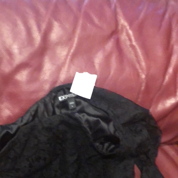 Express black mini dress one shoulder - Picture 4 of 4